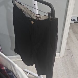 Paper Denim & Cloth Black Button-Waist Casual Shorts